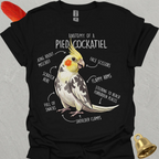 Pied Cockatiel Anatomy T-Shirt