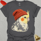 Pied Cockatiel Beanie T-Shirt