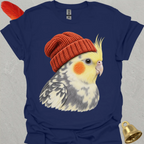 Pied Cockatiel Beanie T-Shirt