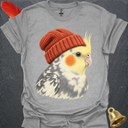 Pied Cockatiel Beanie T-Shirt