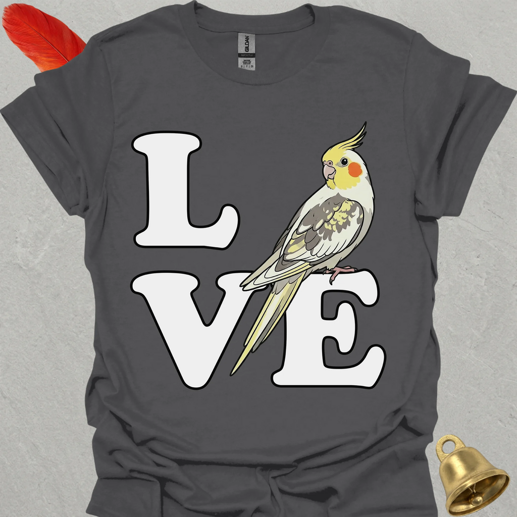 Pied Cockatiel Bird Love T-Shirt