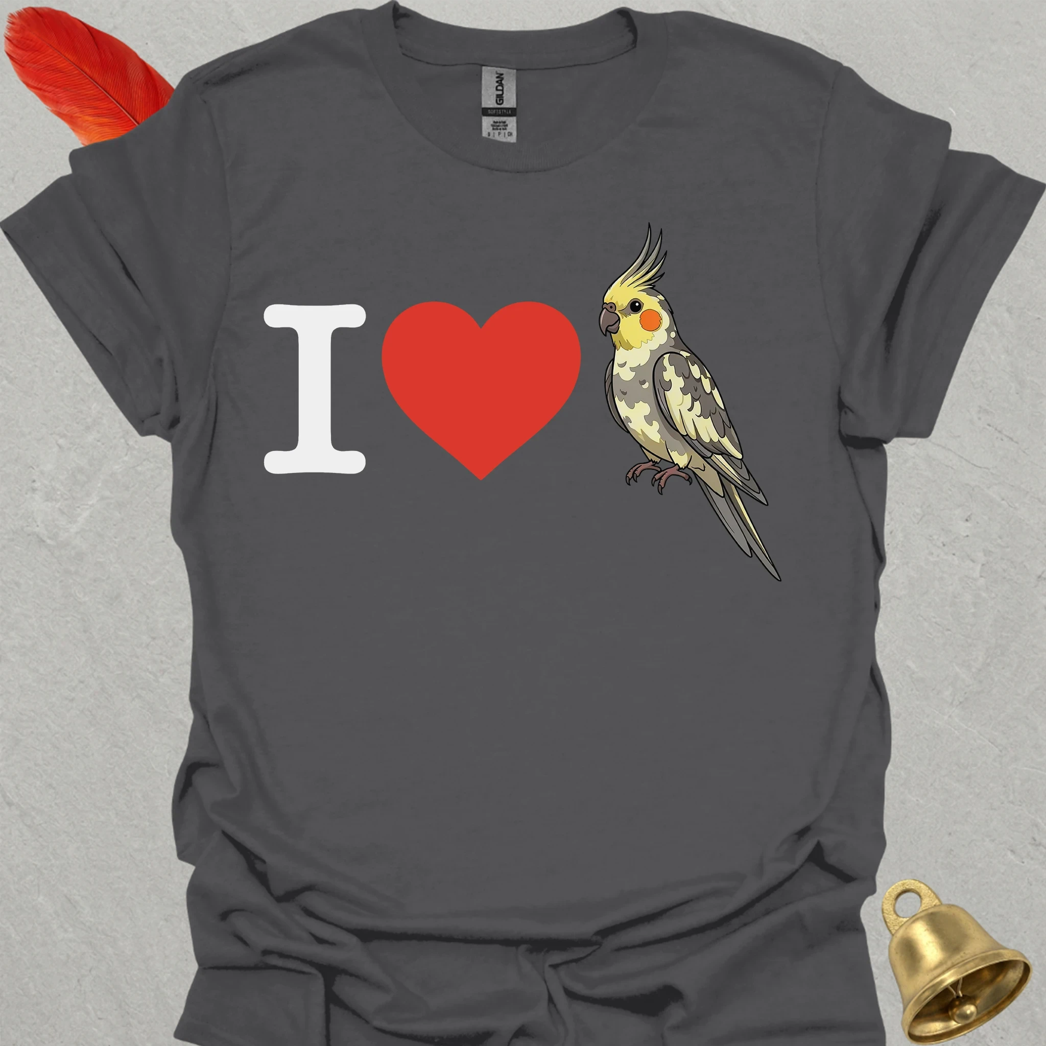 I Love Pied Cockatiel T-Shirt