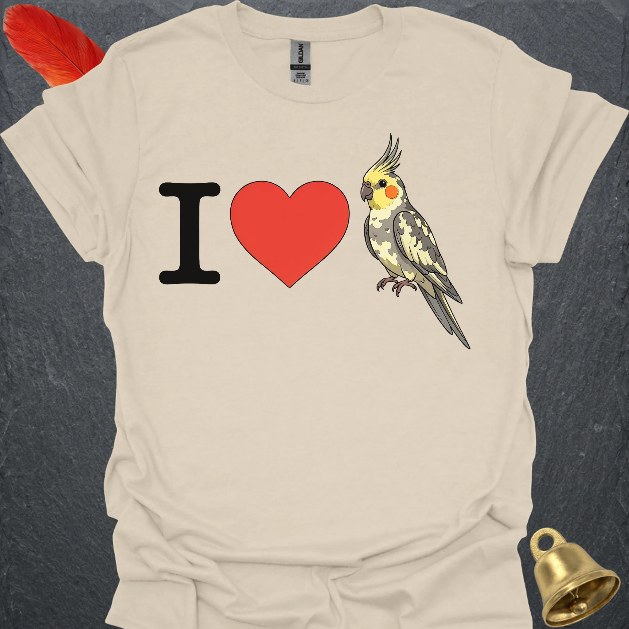 I Love Pied Cockatiel T-Shirt