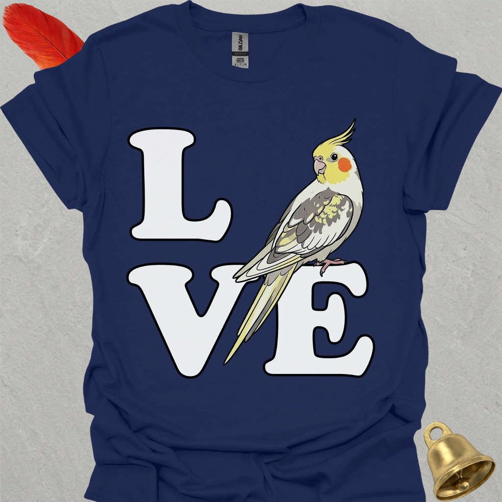 Pied Cockatiel Bird Love T-Shirt