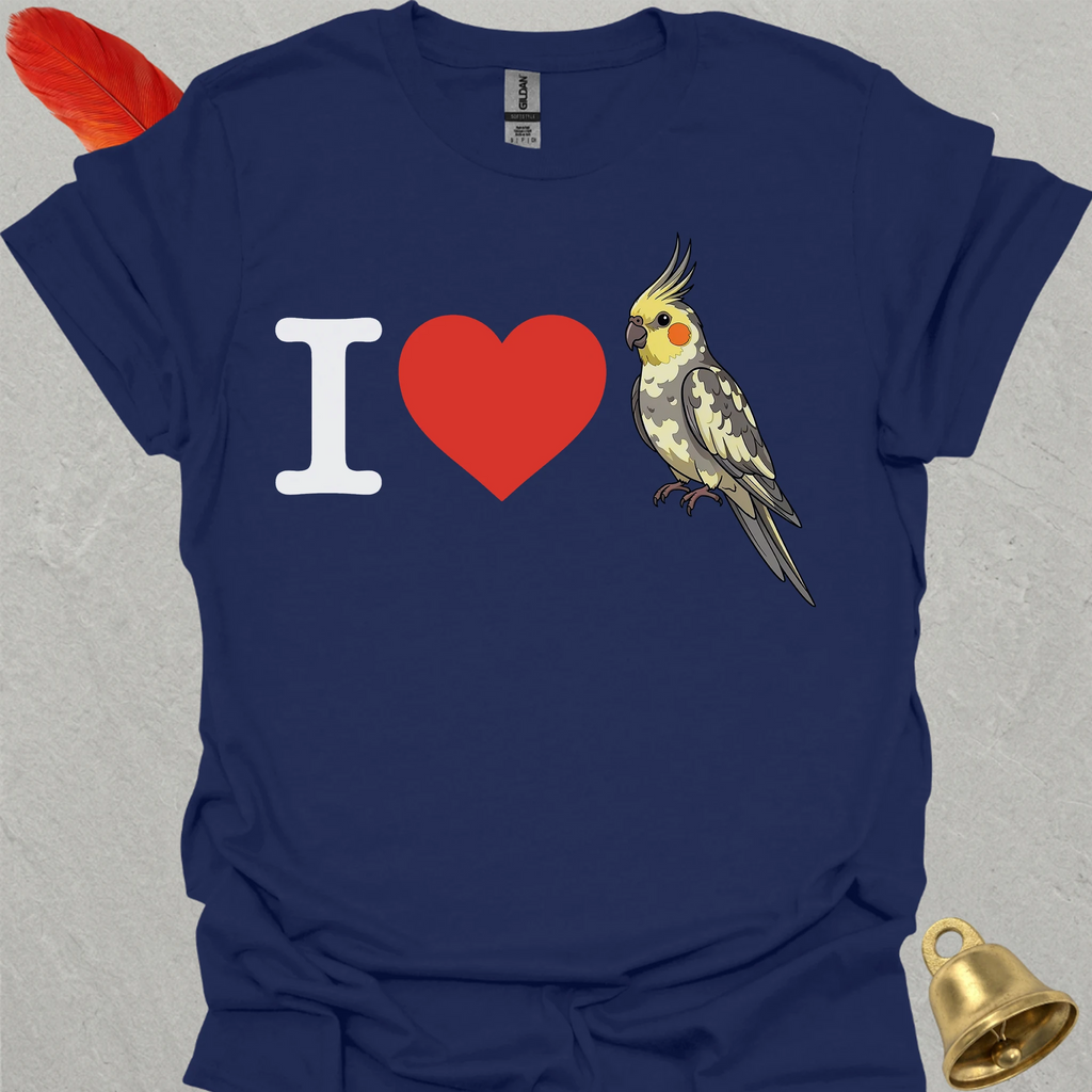 I Love Pied Cockatiel T-Shirt