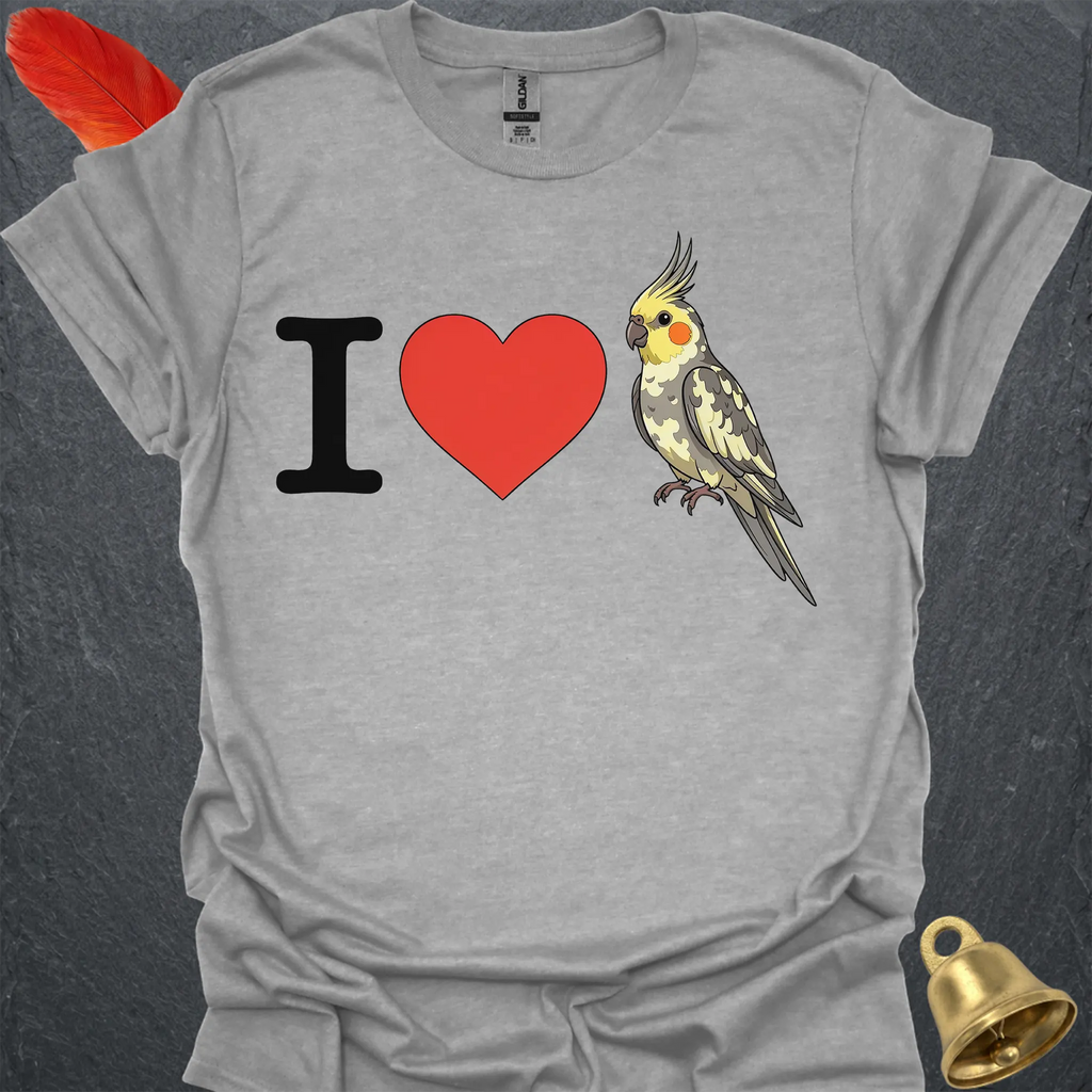 I Love Pied Cockatiel T-Shirt