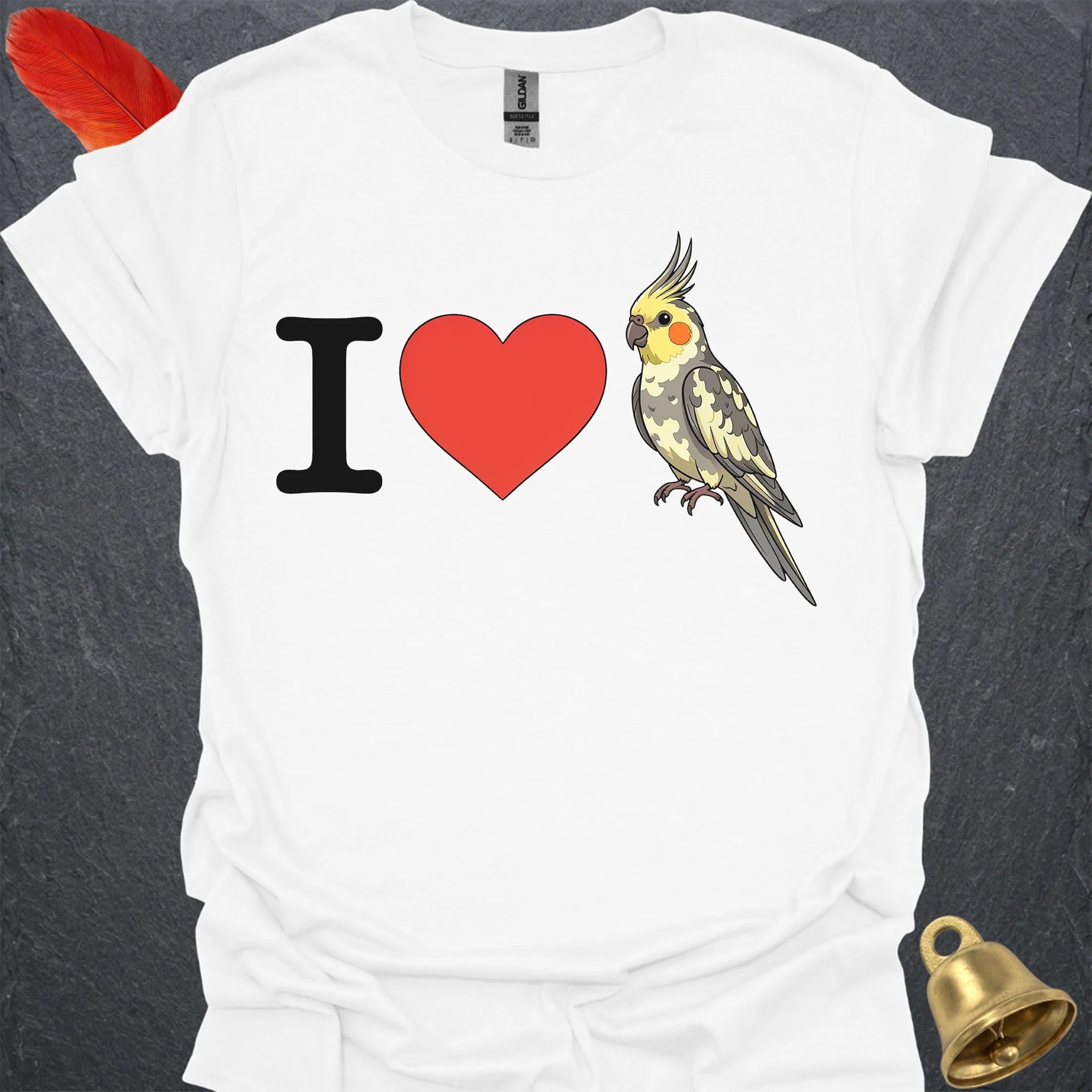 I Love Pied Cockatiel T-Shirt
