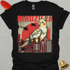 Pied Cockatiel Birdzilla T-Shirt