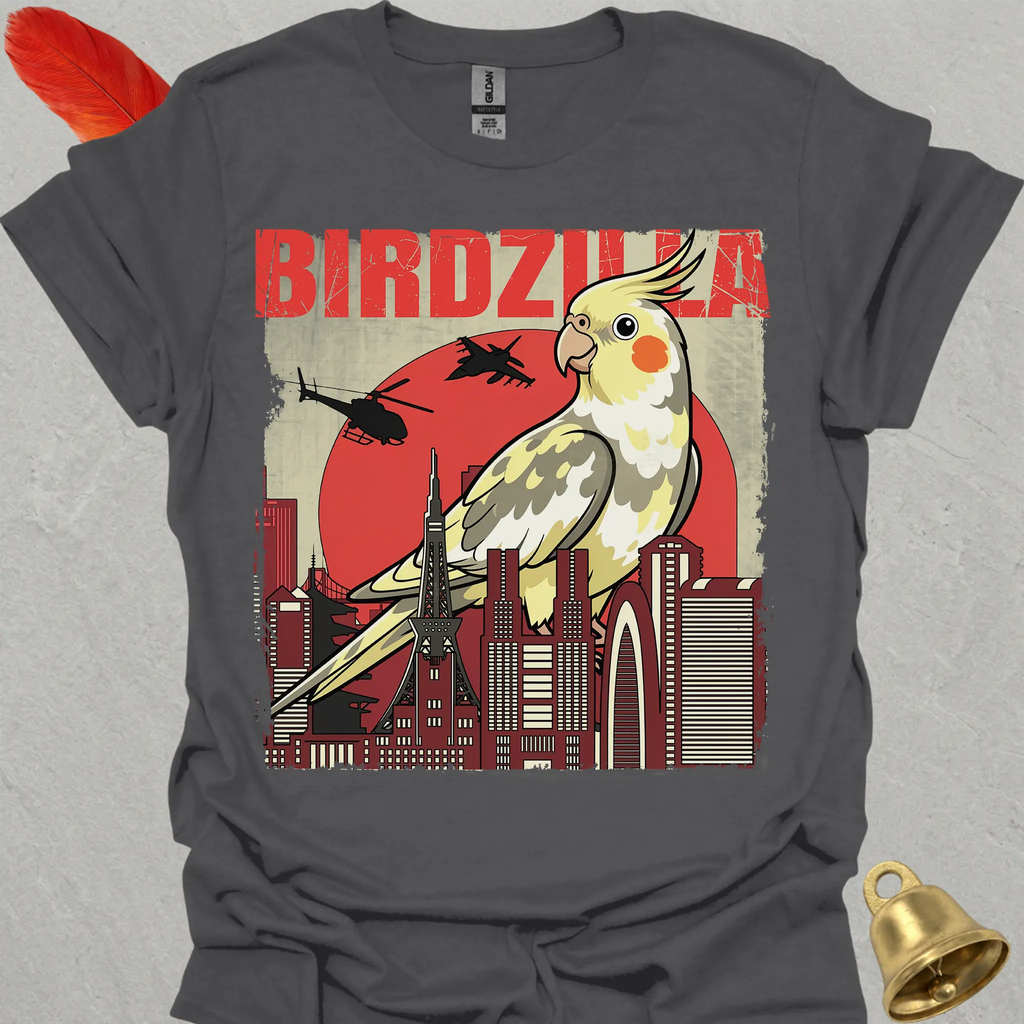 Pied Cockatiel Birdzilla T-Shirt