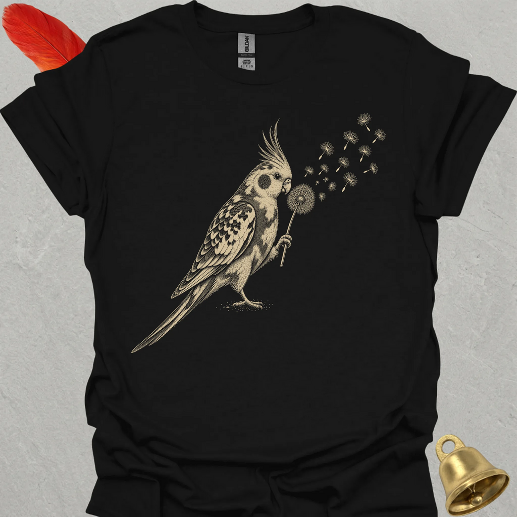 Pied Cockatiel Blowing Wishes T-Shirt