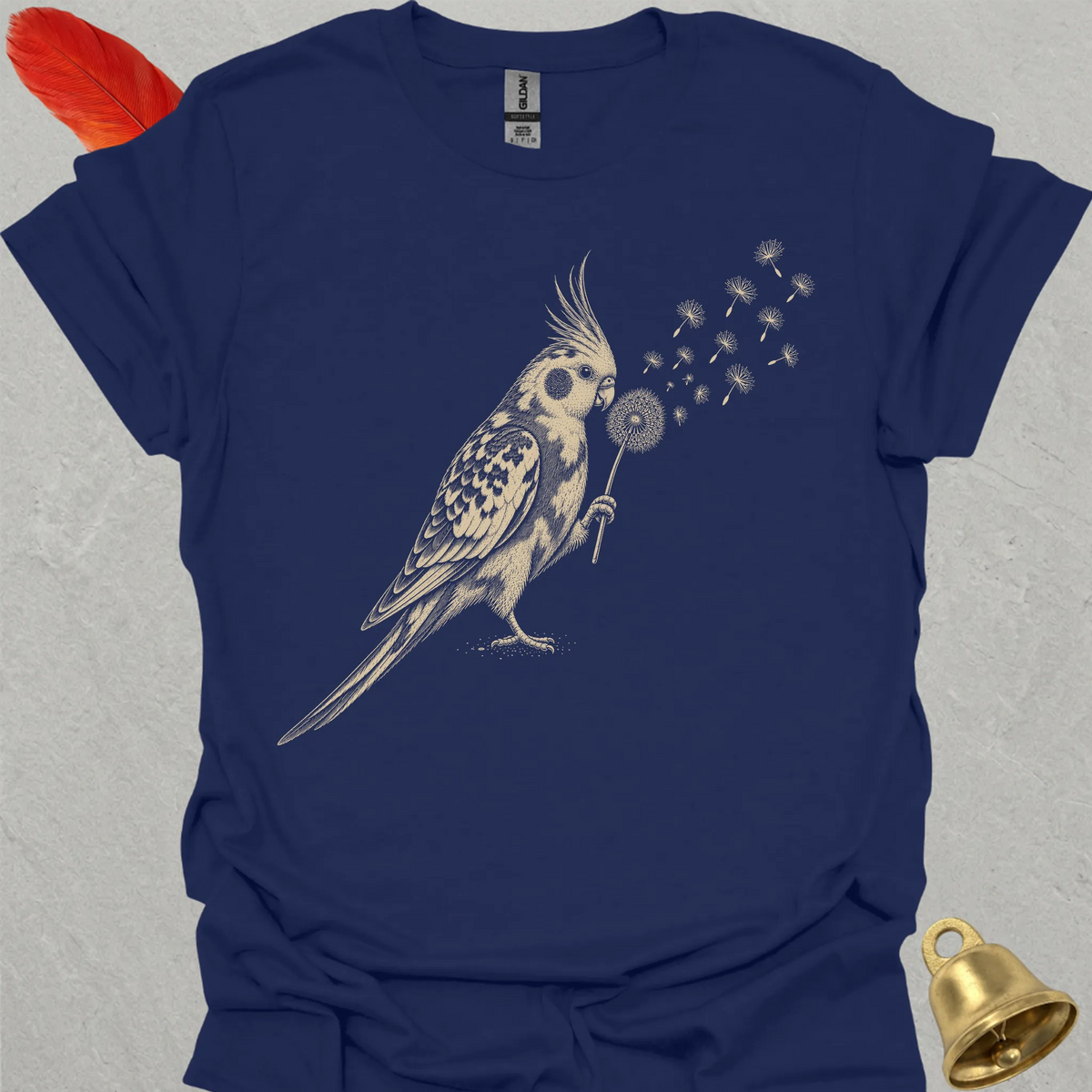 Pied Cockatiel Blowing Wishes T-Shirt