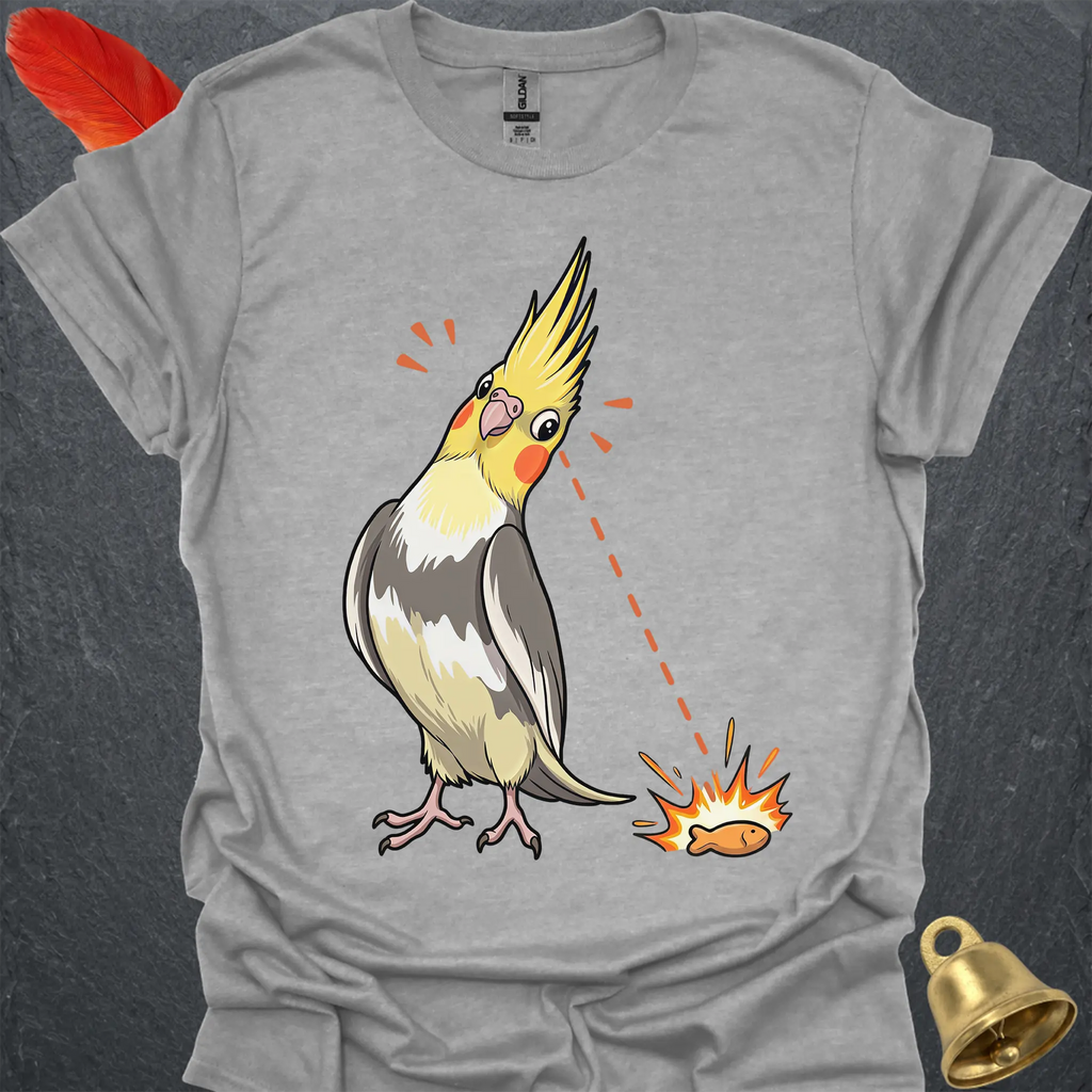 Pied Cockatiel Eye on Prize T-Shirt