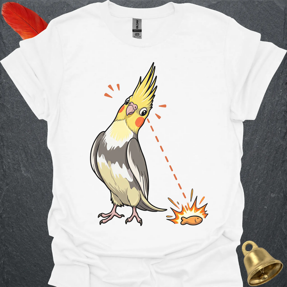 Pied Cockatiel Eye on Prize T-Shirt