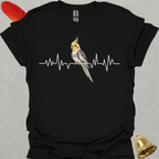 Pied Cockatiel Heartbeat T-Shirt