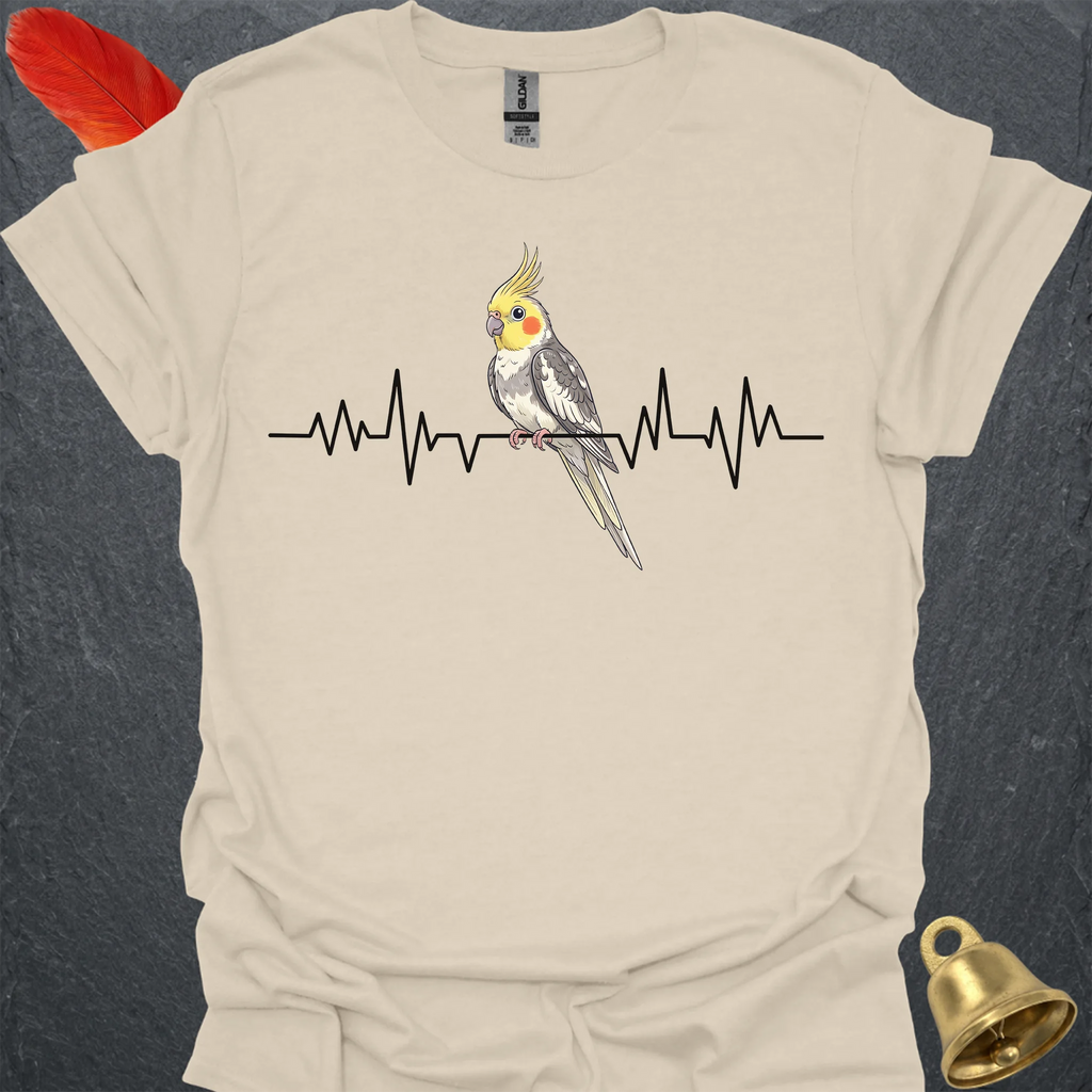 Pied Cockatiel Heartbeat T-Shirt