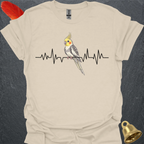 Pied Cockatiel Heartbeat T-Shirt