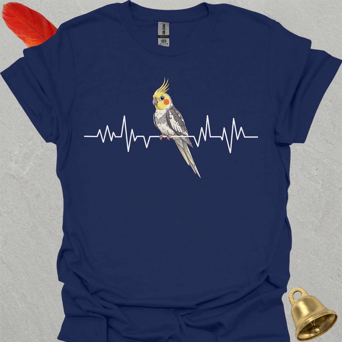 Pied Cockatiel Heartbeat T-Shirt