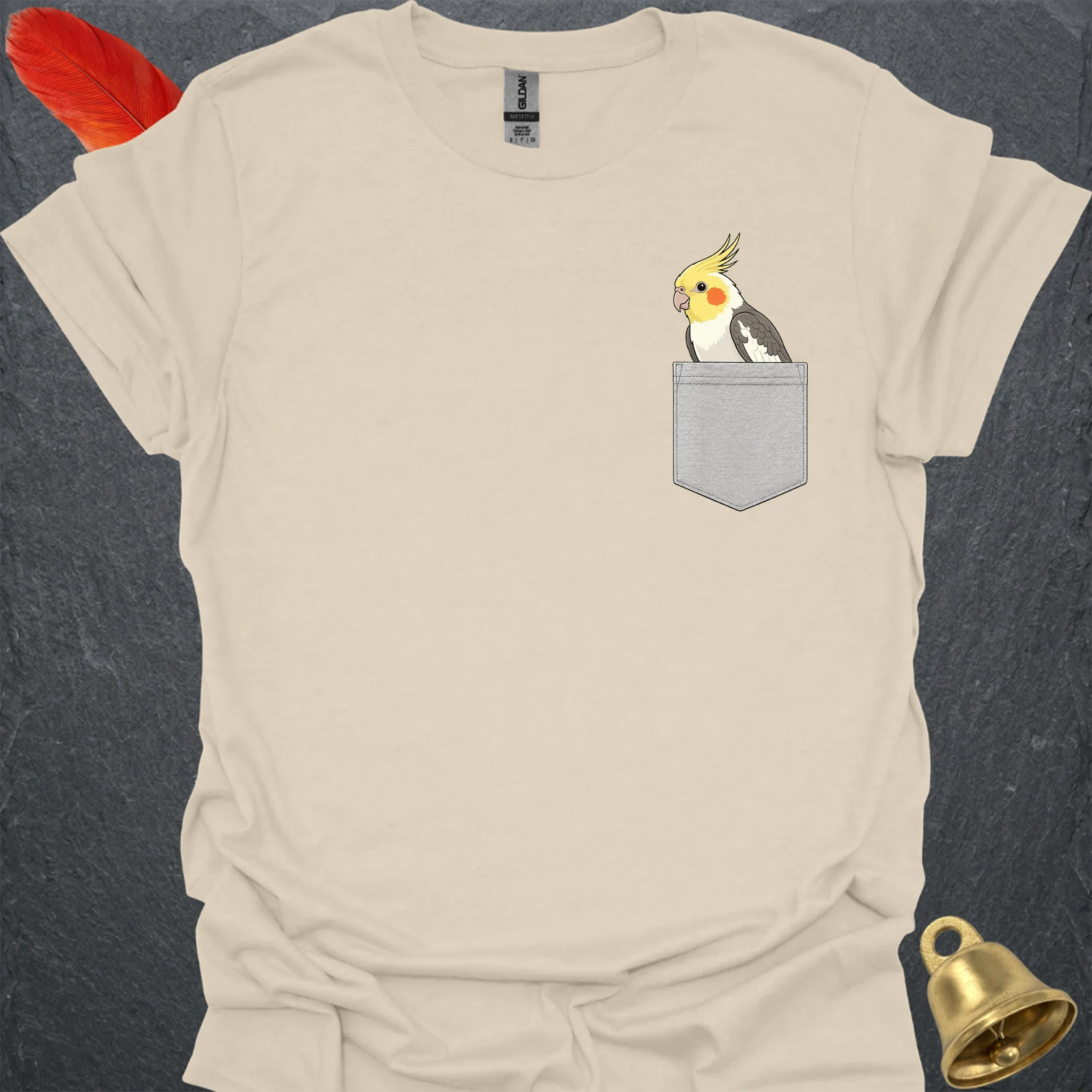 Pied Cockatiel Pocket T-Shirt