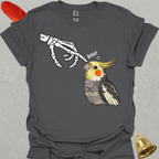Pied Cockatiel Skeleton Boop T-Shirt