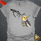 Pied Cockatiel Skeleton Boop T-Shirt