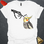 Pied Cockatiel Skeleton Boop T-Shirt