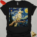 Pied Cockatiel Starry Night T-Shirt