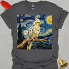 Pied Cockatiel Starry Night T-Shirt