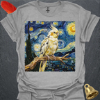 Pied Cockatiel Starry Night T-Shirt
