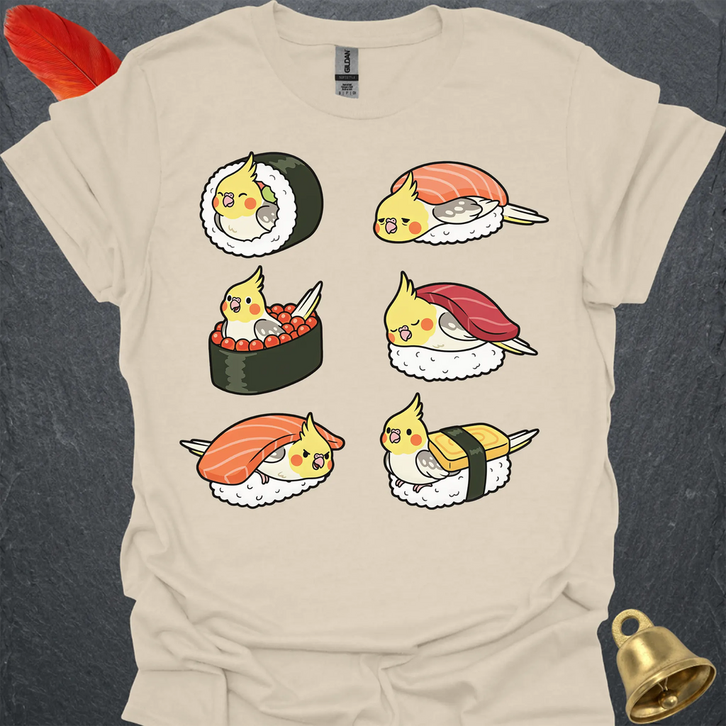 Pied Cockatiel Sushi T-Shirt