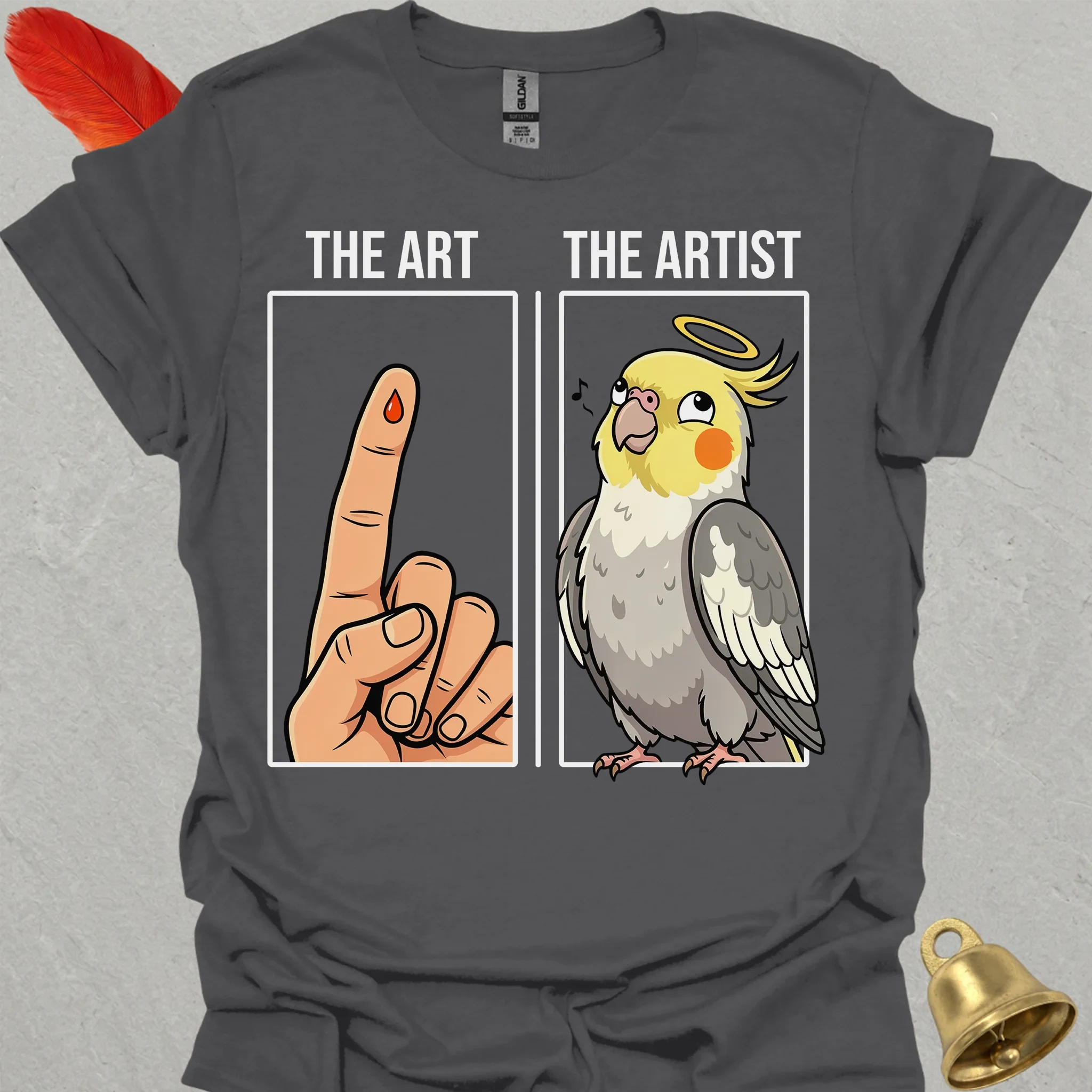 Pied Cockatiel The Artist T-Shirt