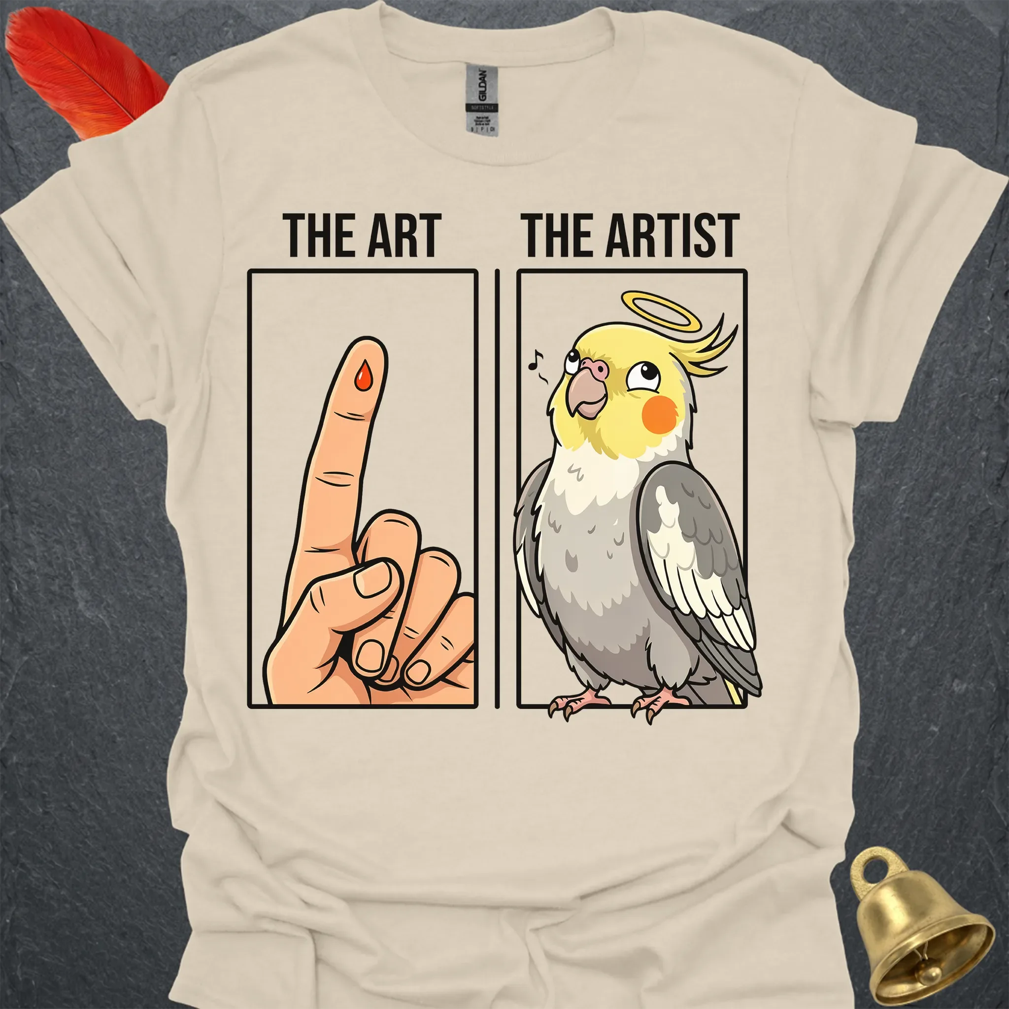 Pied Cockatiel The Artist T-Shirt