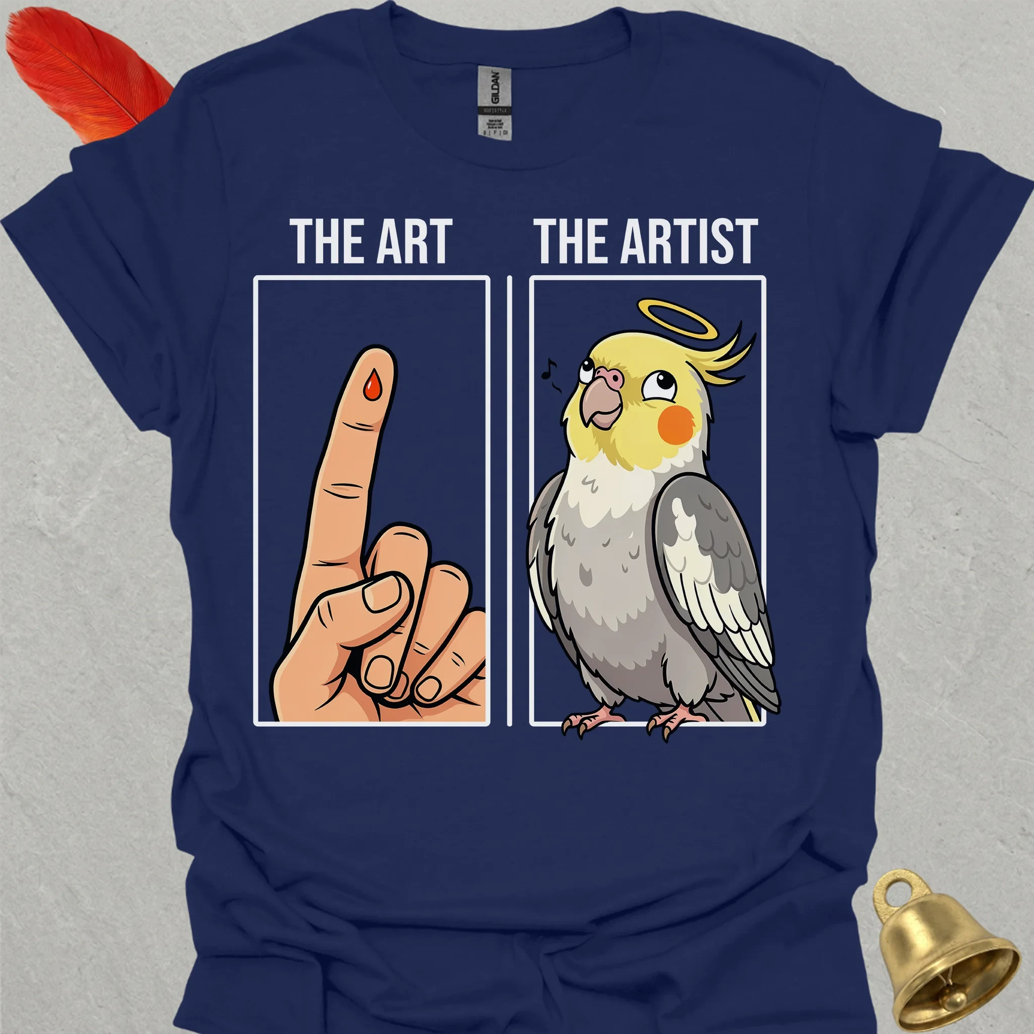 Pied Cockatiel The Artist T-Shirt