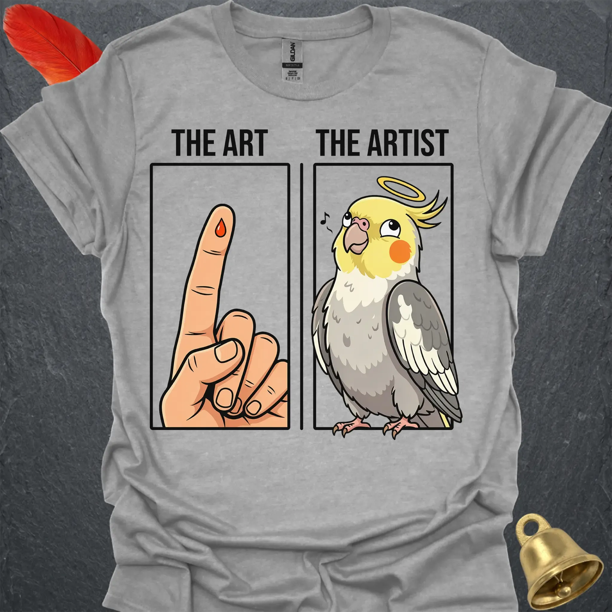 Pied Cockatiel The Artist T-Shirt