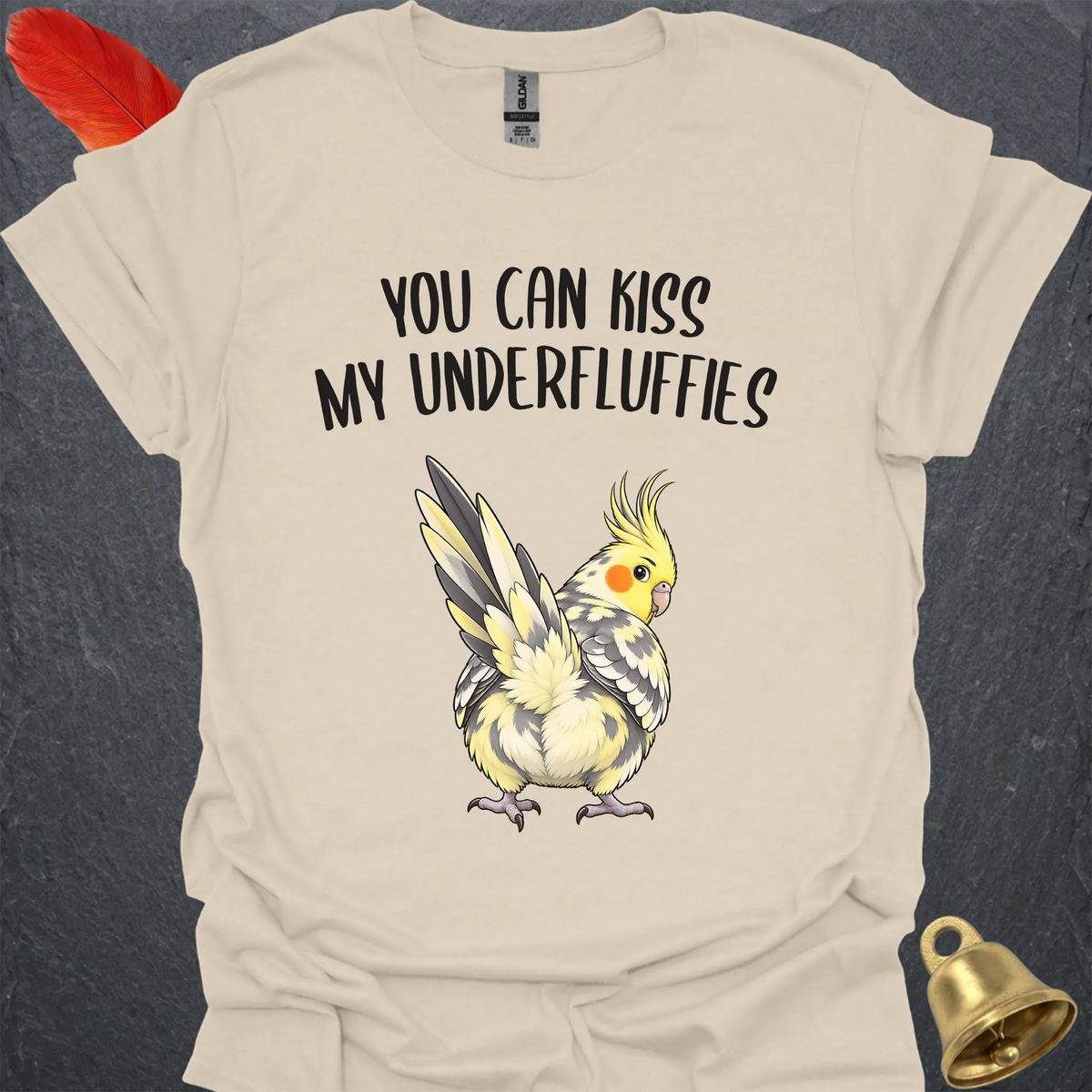 Pied Cockatiel Underfluffies T-Shirt