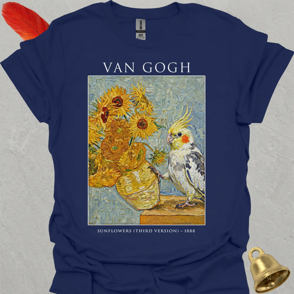 Pied Cockatiel Van Gogh T-Shirt
