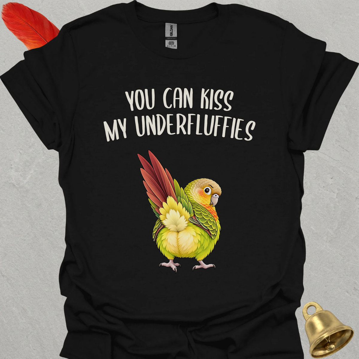 Pineapple Green Cheek Conure Underfluffies T-Shirt