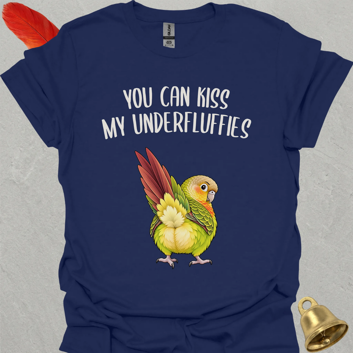 Pineapple Green Cheek Conure Underfluffies T-Shirt