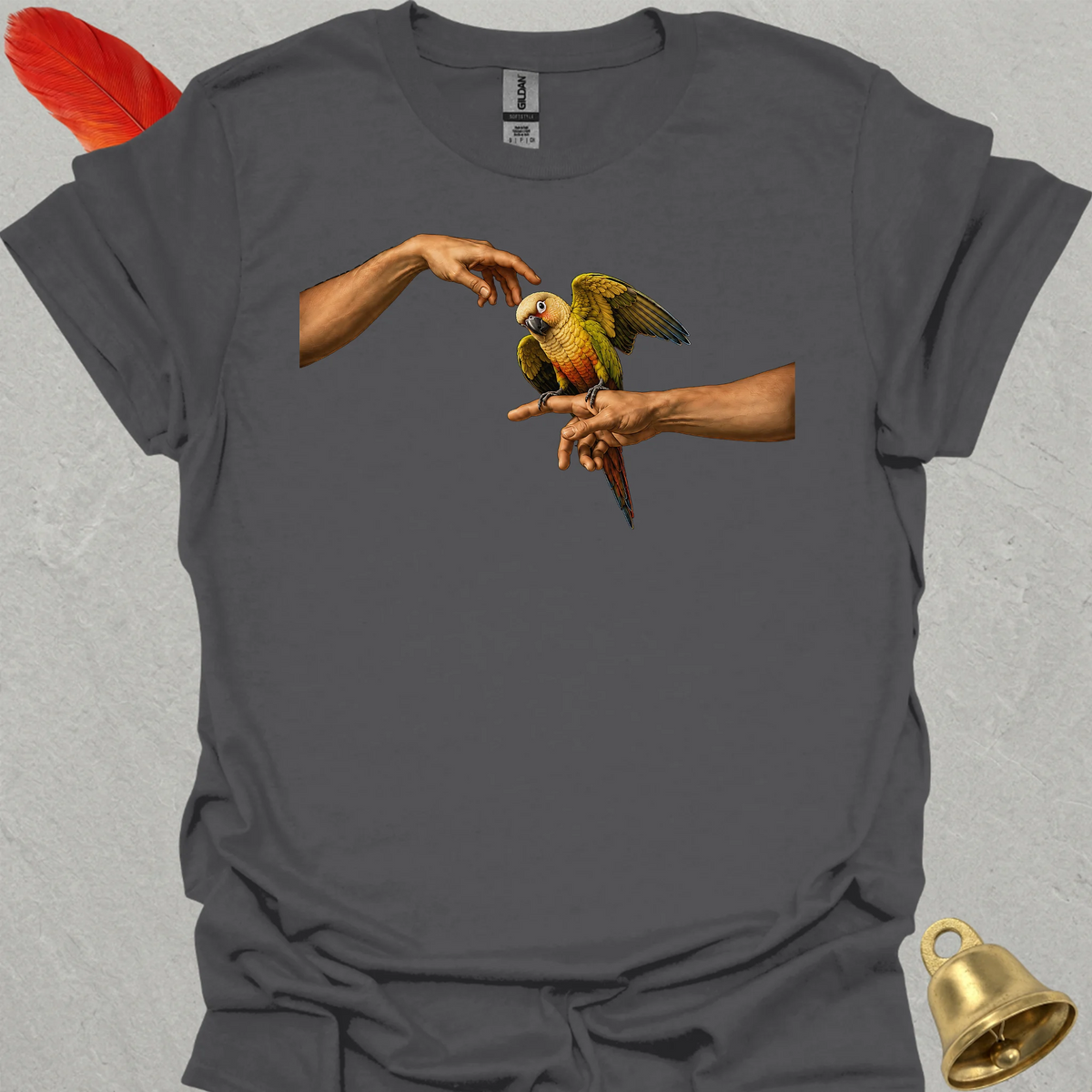 Pineapple Green Cheek Conure Adam T-Shirt