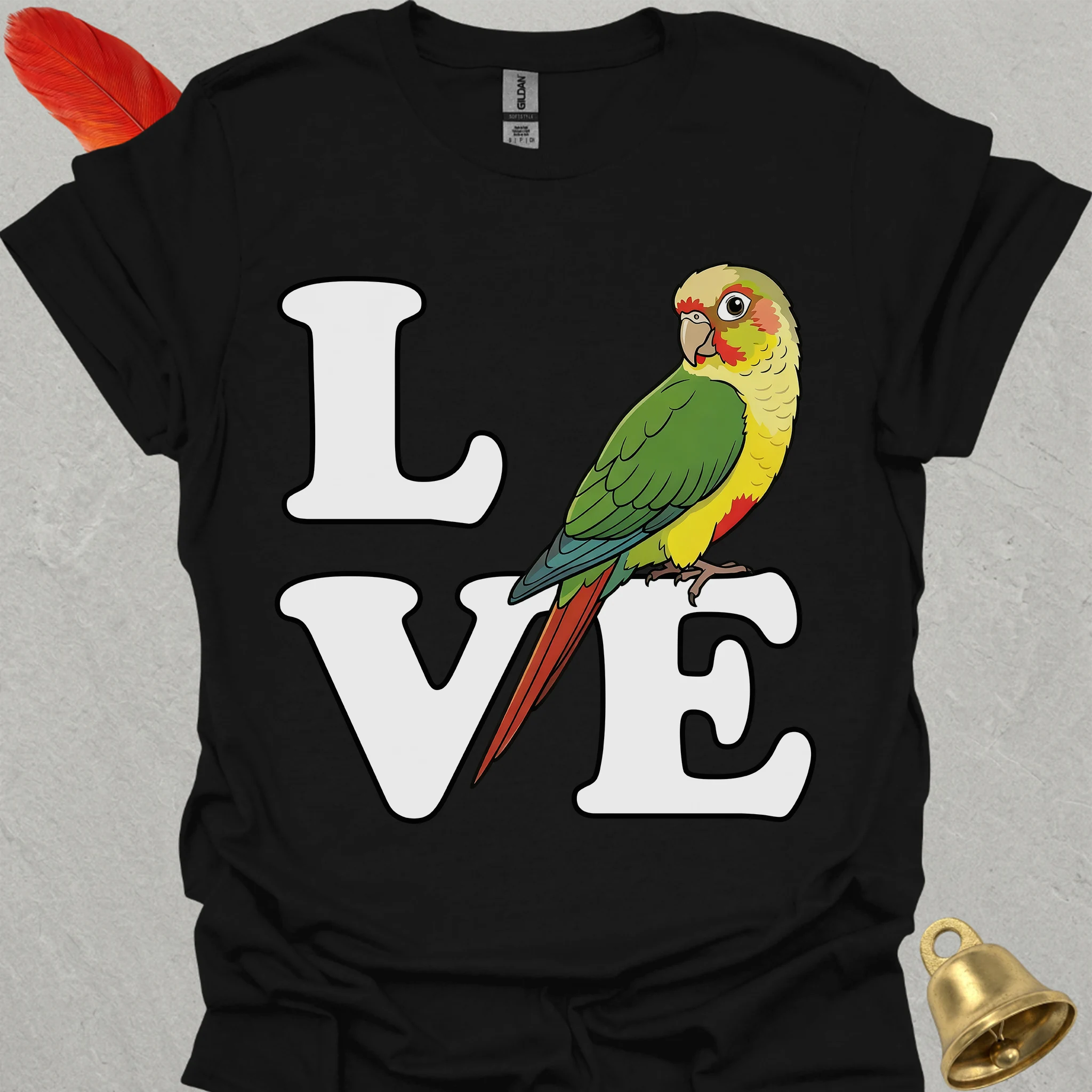 Pineapple Green Cheek Conure Bird Love T-Shirt