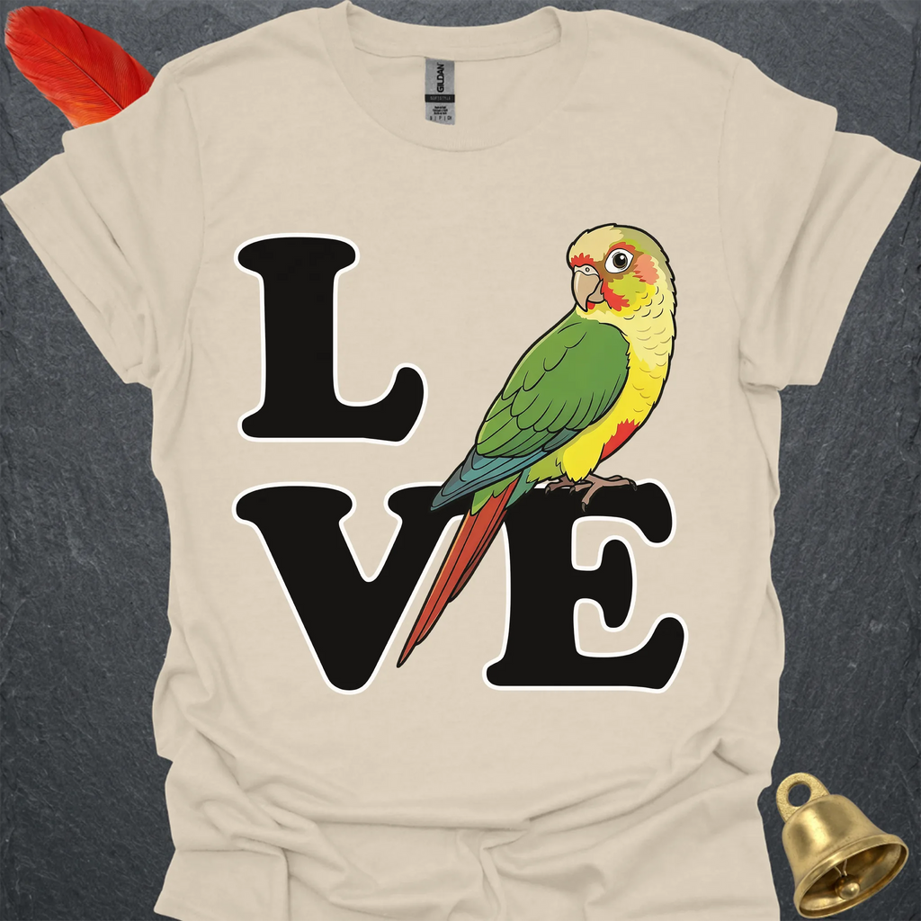 Pineapple Green Cheek Conure Bird Love T-Shirt