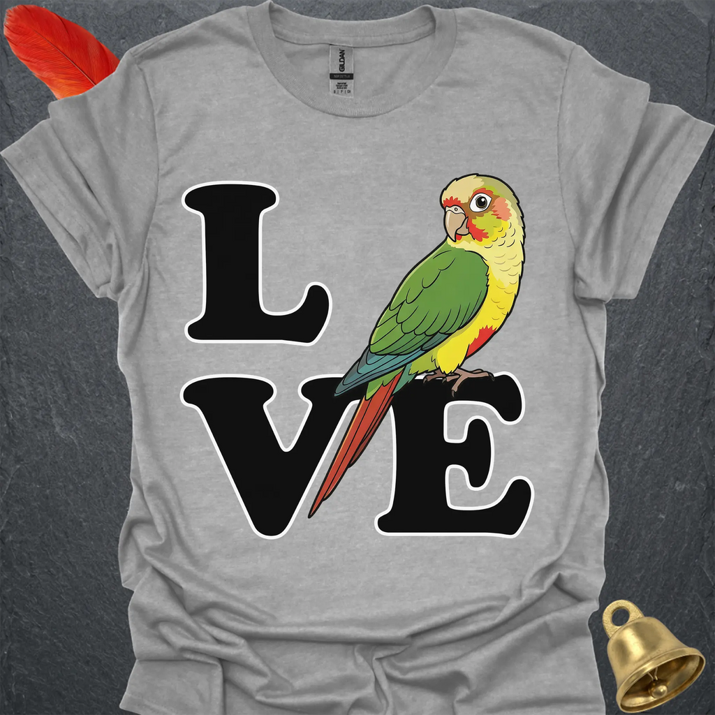 Pineapple Green Cheek Conure Bird Love T-Shirt