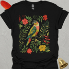 Pineapple Green Cheek Conure Boho Flower T-Shirt