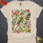 Pineapple Green Cheek Conure Boho Flower T-Shirt