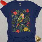 Pineapple Green Cheek Conure Boho Flower T-Shirt