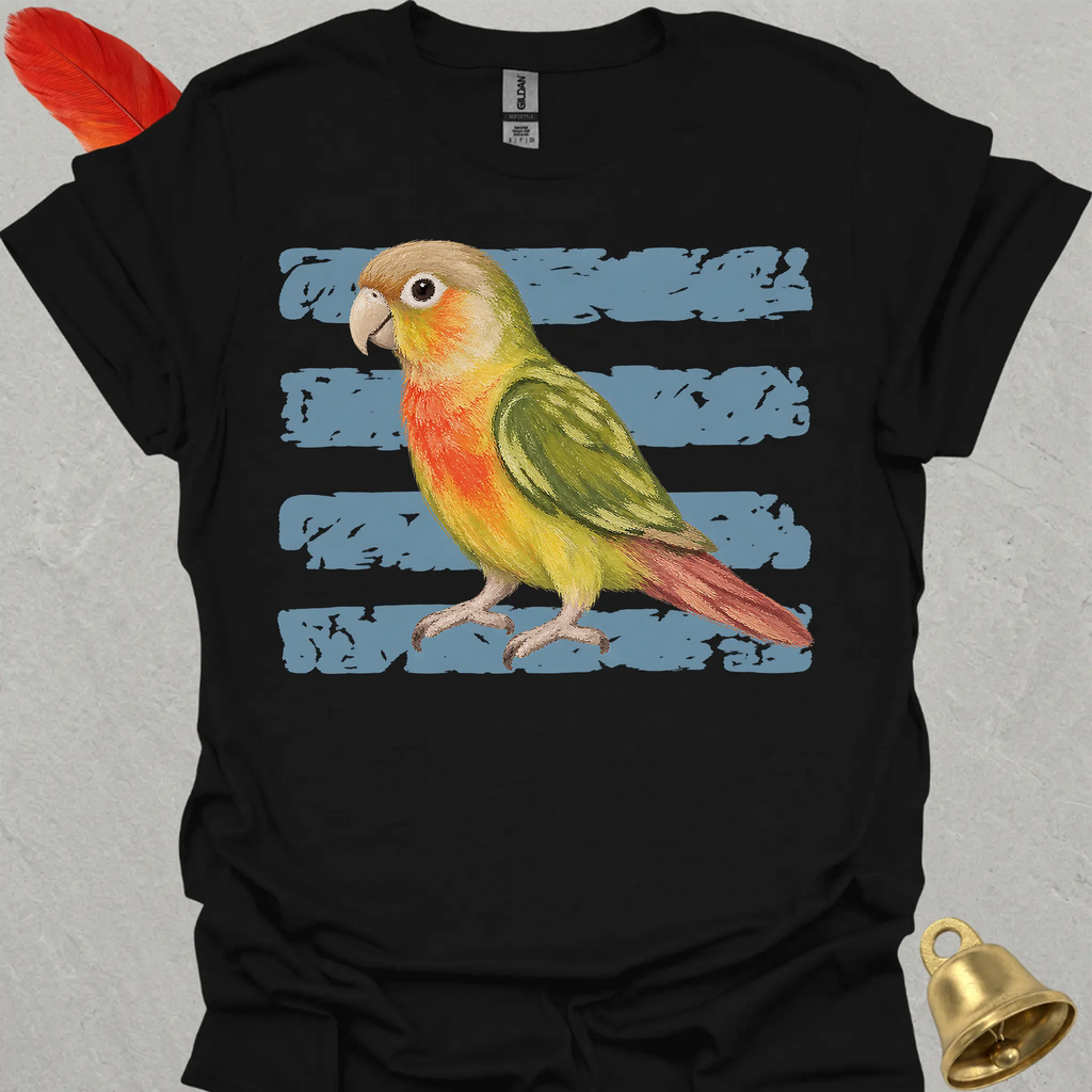 Pineapple Green Cheek Conure Brush T-Shirt
