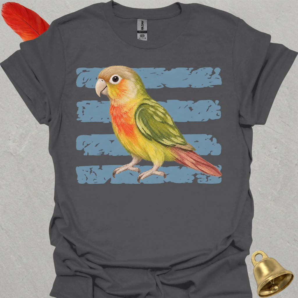 Pineapple Green Cheek Conure Brush T-Shirt