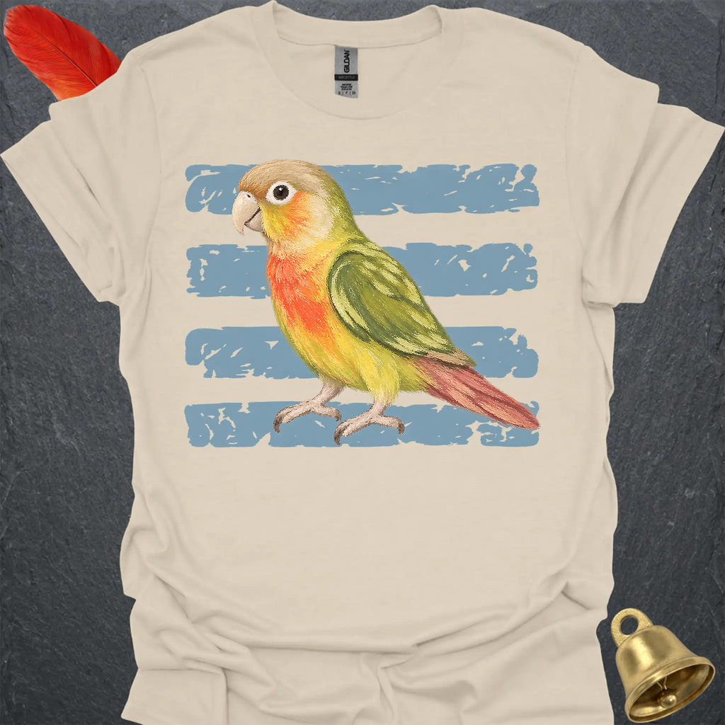 Pineapple Green Cheek Conure Brush T-Shirt