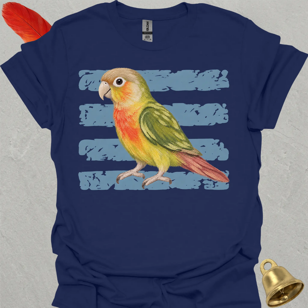 Pineapple Green Cheek Conure Brush T-Shirt