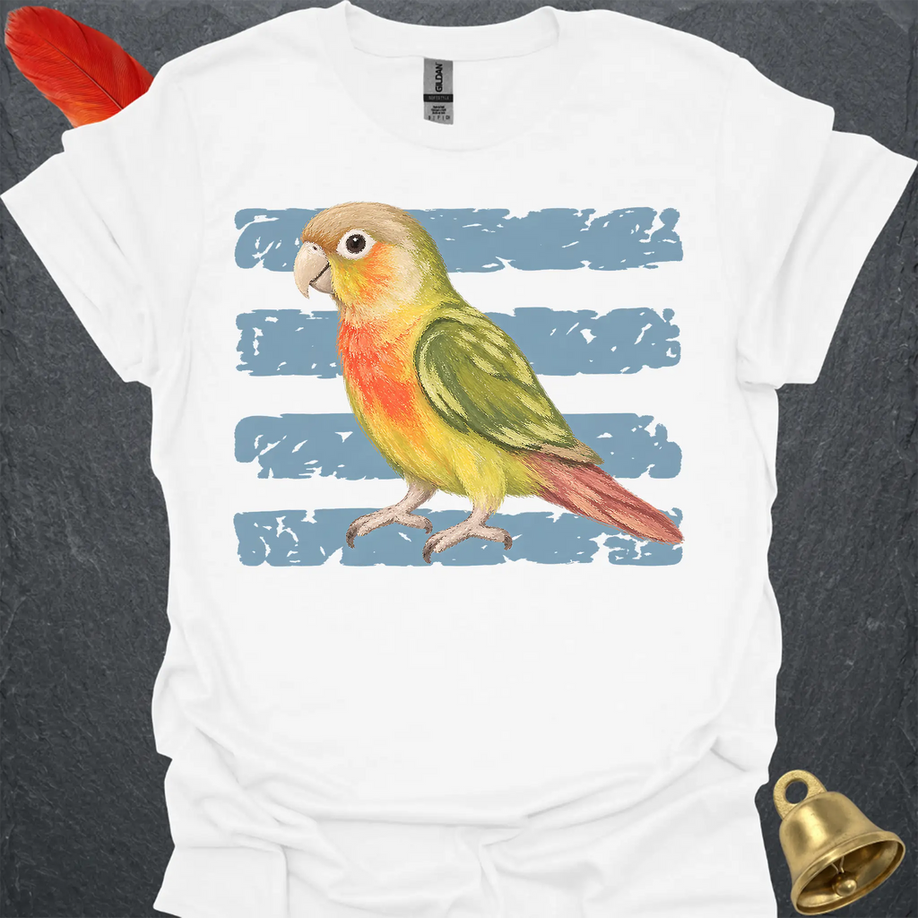 Pineapple Green Cheek Conure Brush T-Shirt