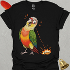 Pineapple Green Cheek Conure Eye on Prize T-Shirt